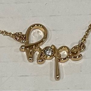 NWT Premier Designs Hopeful gold chain Necklace 16-20” length